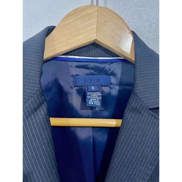 J. Crew Jacket Italian Wool blazer pinstripes career Businesses Office Women’s 8 - Picture 3 of 7
